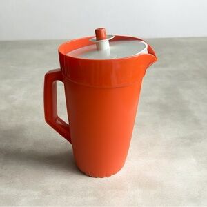 Vintage Orange Tupperware Pitcher